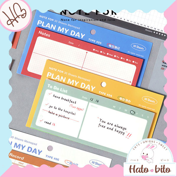 

Sticky notes plan my day memo pad notepad mini memo planner HB1850