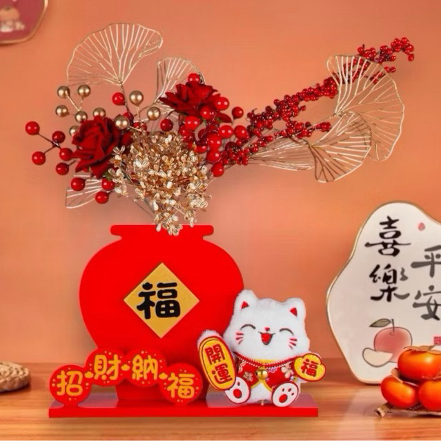 hampers cny imlek / pajangan imlek meja / bunga pajangan imlek