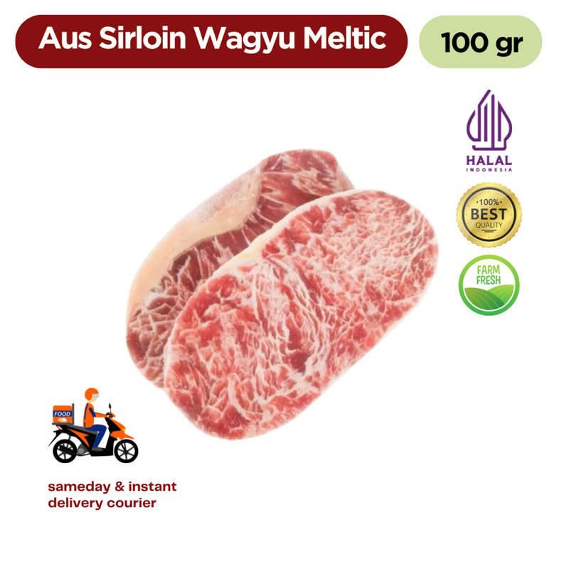 

100 gr Steak Wagyu Meltic Sirloin dan Tenderloin