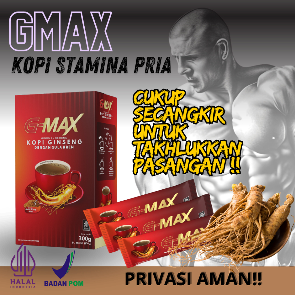 

GMAX kuat Minuman ekstra ginseng penambah stamina di ranjang Atasi Ezjakulasi dini Sudah BPOM RI