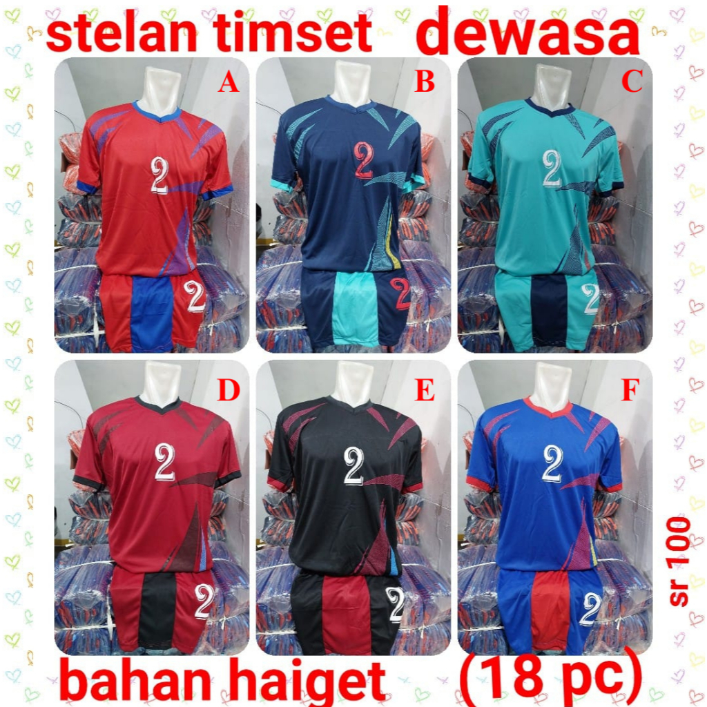 Stelan Team Bola 18 Dewasa / Kaos Team 18 Stel / Kaos Tim / Baju Tim