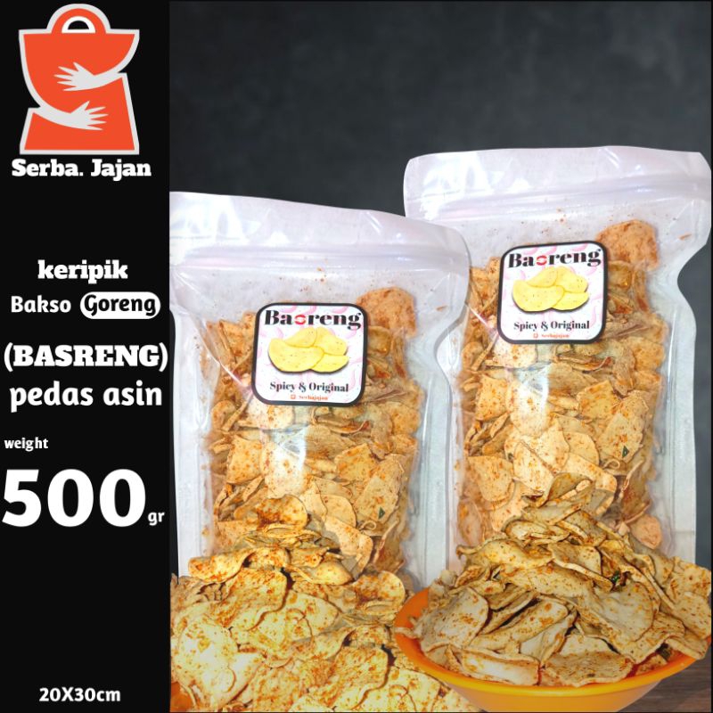 

keripik basreng daun jeruk kemasan 500gr pedas gurih dan original