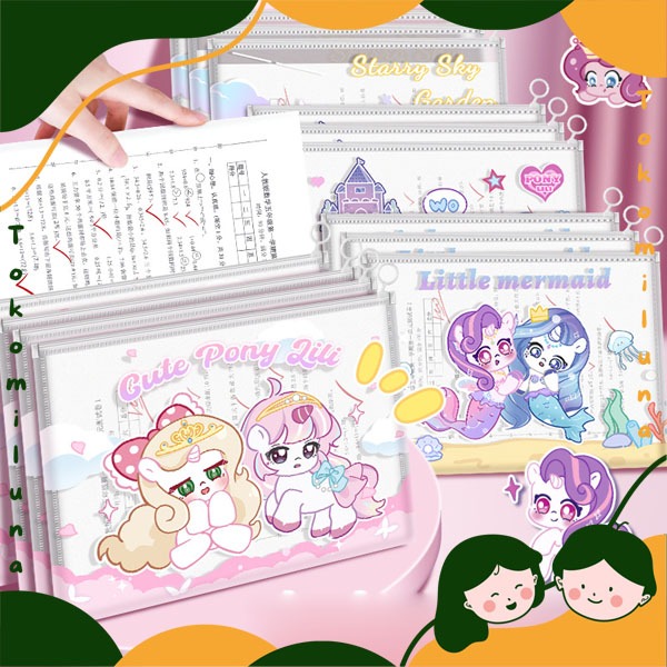 

Map file folder little pony cute zipperbag lucu organizer kertas dokumen HB1842