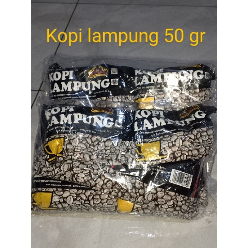 

KOPI LAMPUNG 50 gr,1 pack isi 10 bungkus