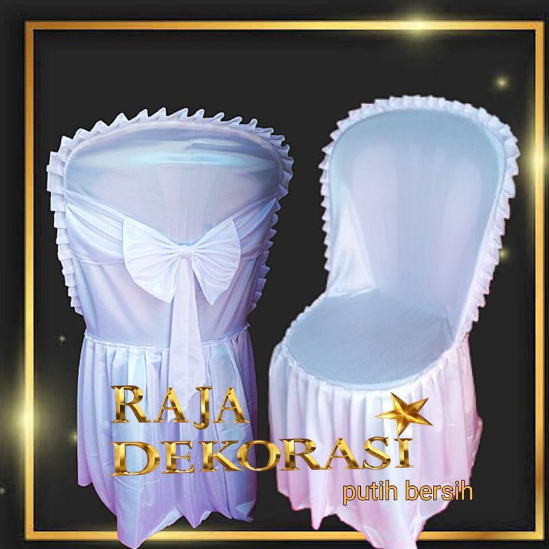 PROMO COVER KURSI PUTIH/SARUNG KURSI PESTA/BUNGKUS KURSI(ISI 50 PCS)