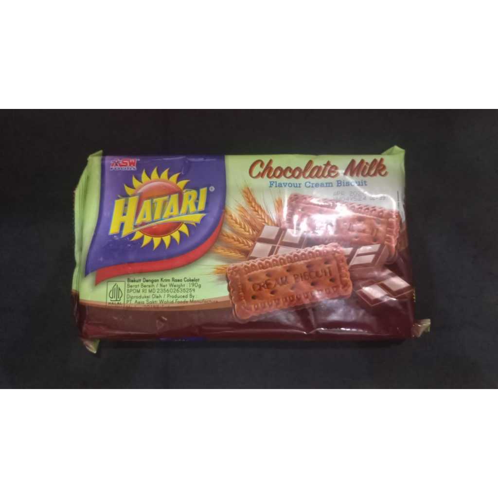 

HATARI CHOCOLATE MILK FLAVOUR CREAM BISCUIT 190G