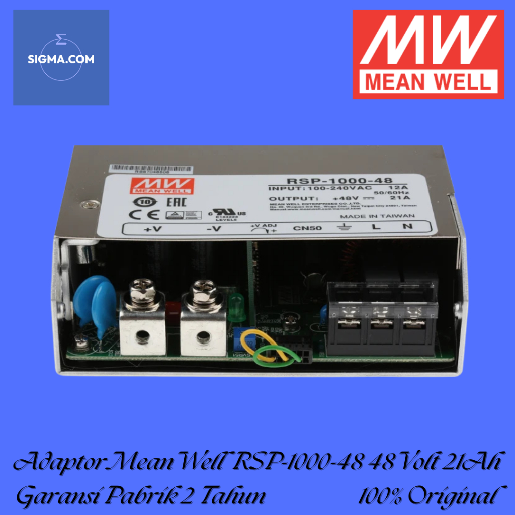 Adaptor MeanWell Mean Well RSP 1000-48 48V 21Ah Barang Asli