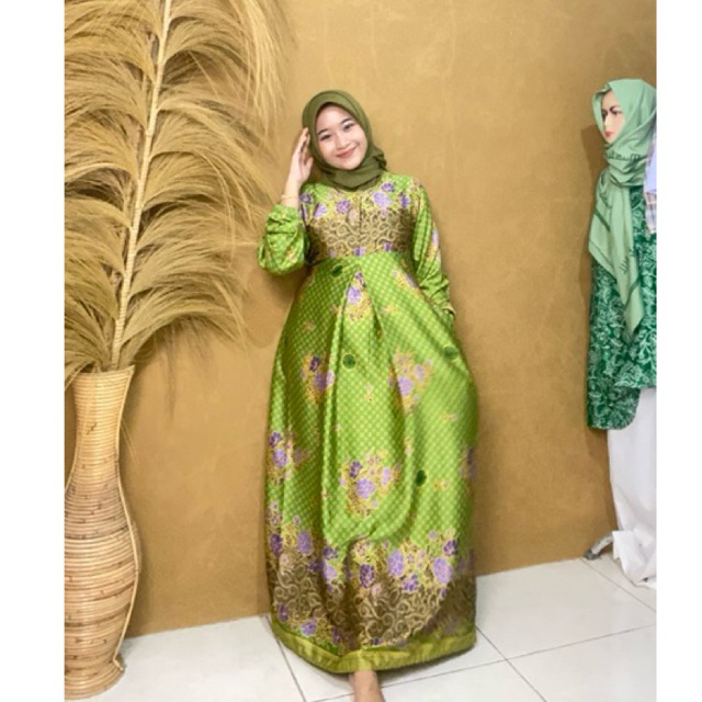 Seragam Batik Muslimat Hijau Muda Model Mayung Terbaru Batik Muslimat Hijau Muda