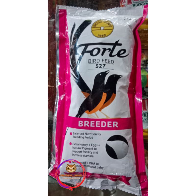 GOLD COIN 527 FORTE BIRD FEED 527 BREEDER PAKAN BURUNG TERNAK BERKICAU BERKEMBANG BIAK MURAI MURAY K