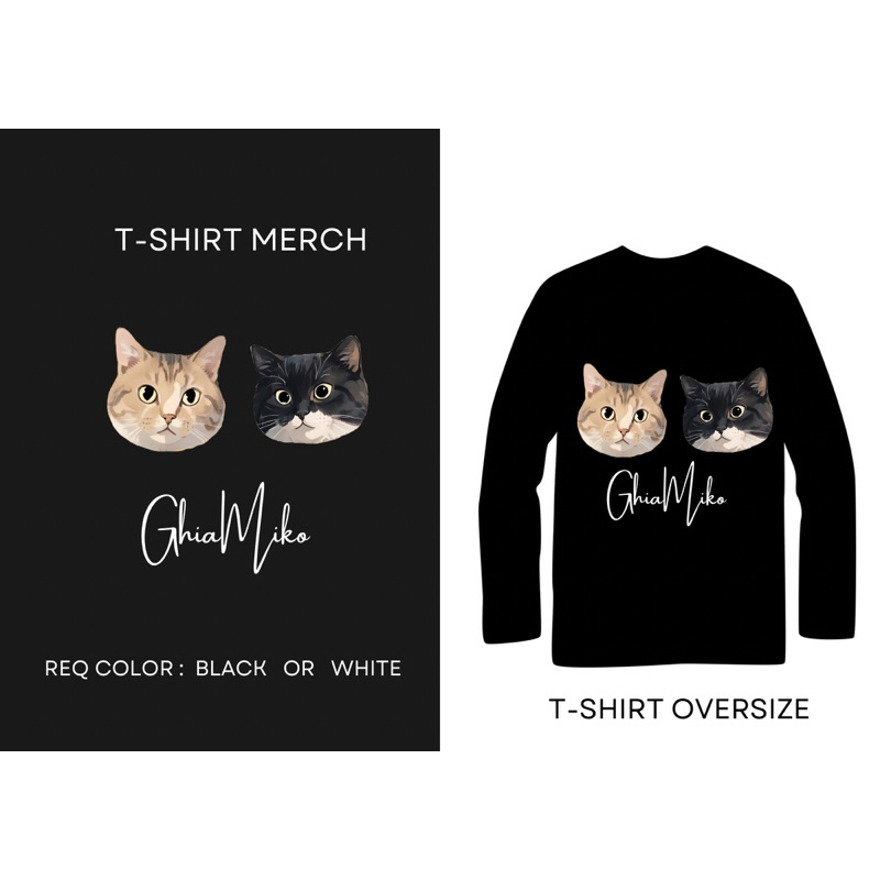 T-Shirt GhiaMiko OVERSIZE LENGAN PANJANG