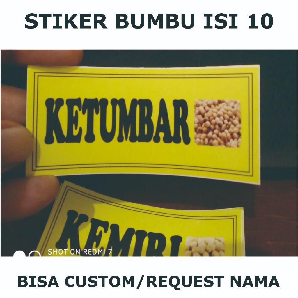 

kode A10-stiker bumbu isi 10 bisa edit atau custom