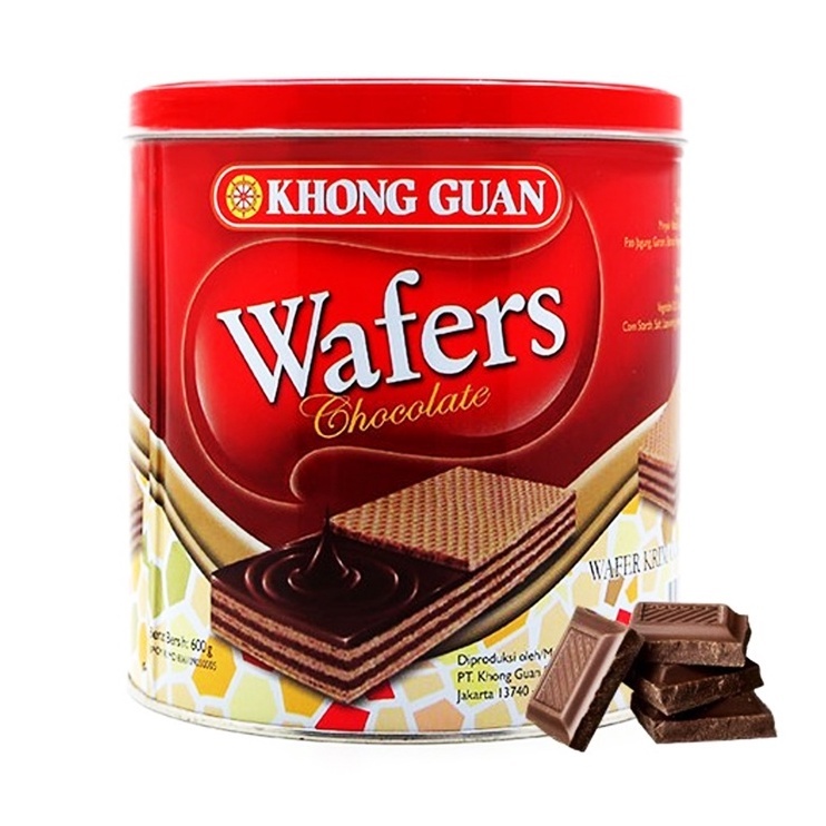 

KHONG GUAN WAFERS 600GR CHOCHOLATE KALENG BULAT