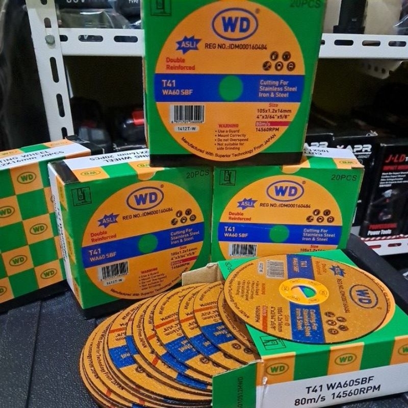 WD POTONG BESI / BATU POTONG BESI, CATTING FOR STAINLESS STEEL, 1 DUS/20PCS