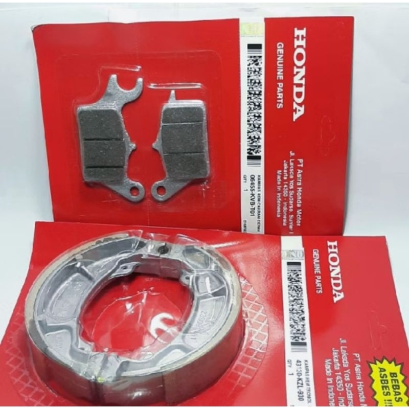 Kampas rem KVB+Kampas rem belakang KZL Vario 125 Fi Old 2012-2014, Vario 125 esp LED 2015-2017, Vari