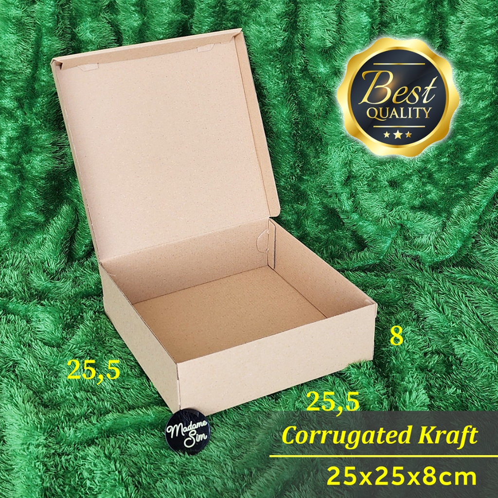 

KOTAK KUE - CAKE BOX - DUS BOLU 25x25x8 (ISI : 10 PCS)