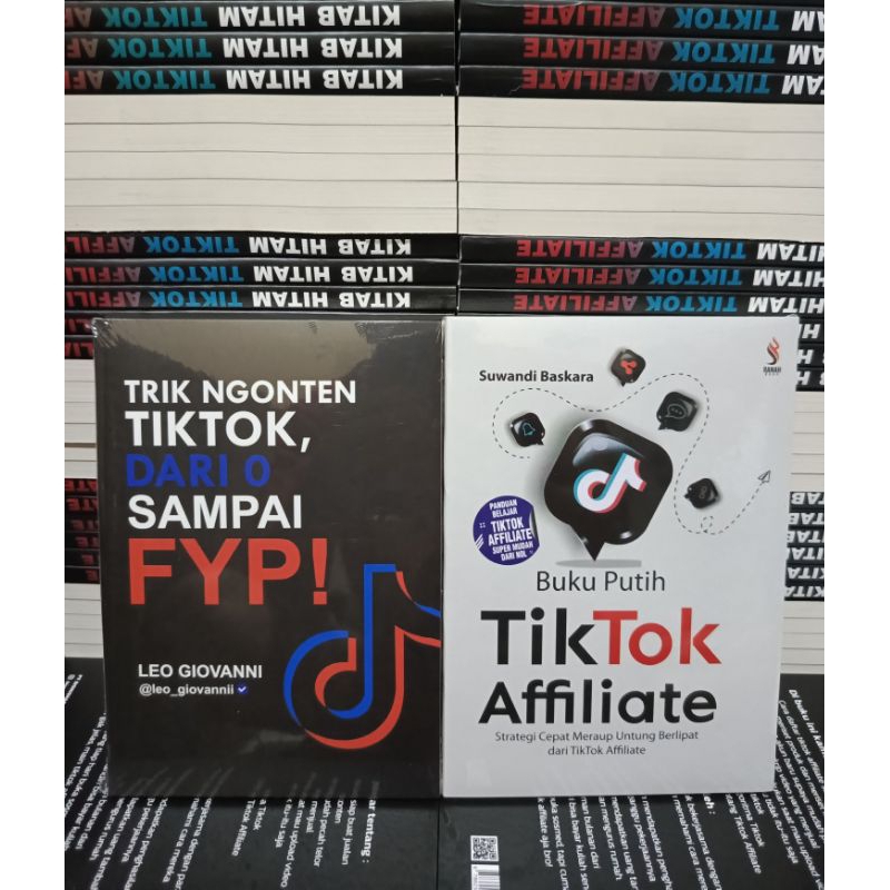 PAKET 2 BUKU : TRIK NGONTEN TIKTOK ,DARI 0 SAMPAI FYP +  BUKU PUTIH TIKTOK AFFILIATE