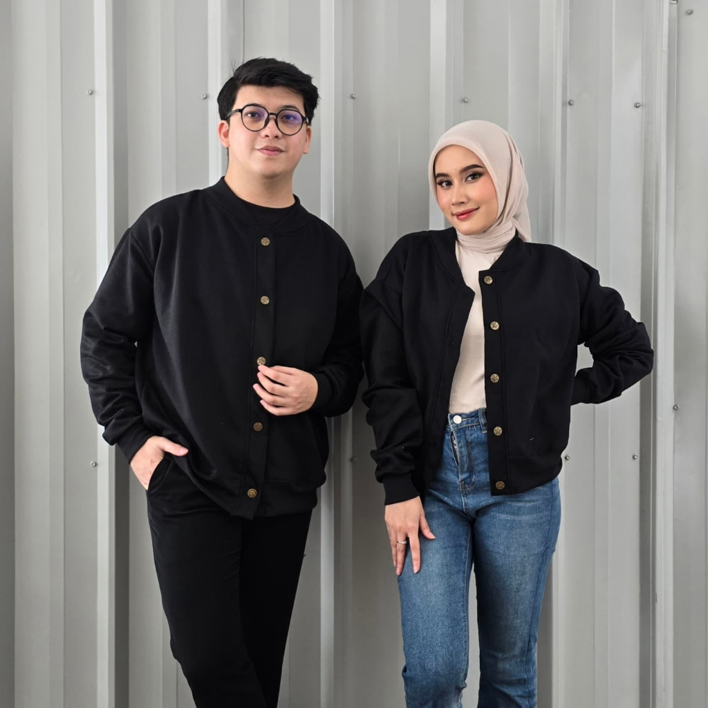 ( isi 2 ) jaket crop standar couple JACKET KANCING LEVIS / jaket sweater couple pasangan terbaru