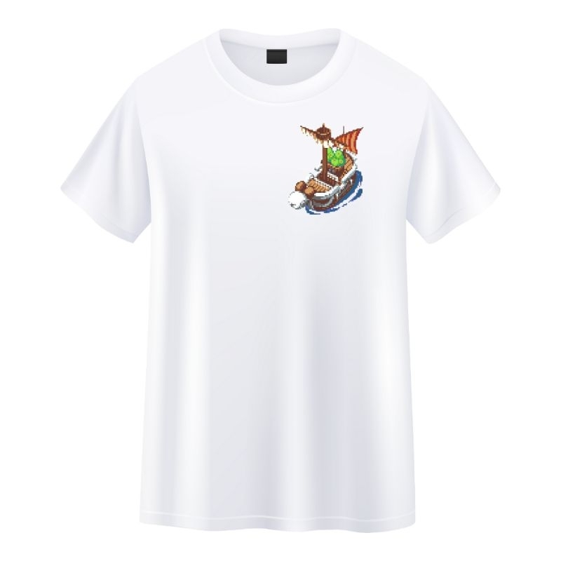 KAOS ANIME PIXEL ONE PIECE GOING MERRY/KAOS ANIME/KAOS WIBU/PIXEL/KAPAL
