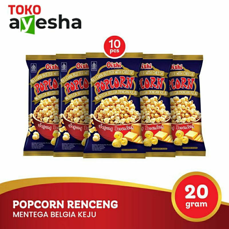 

Oishi Pop Corn 20 gr - 1 Renceng isi 10 bks