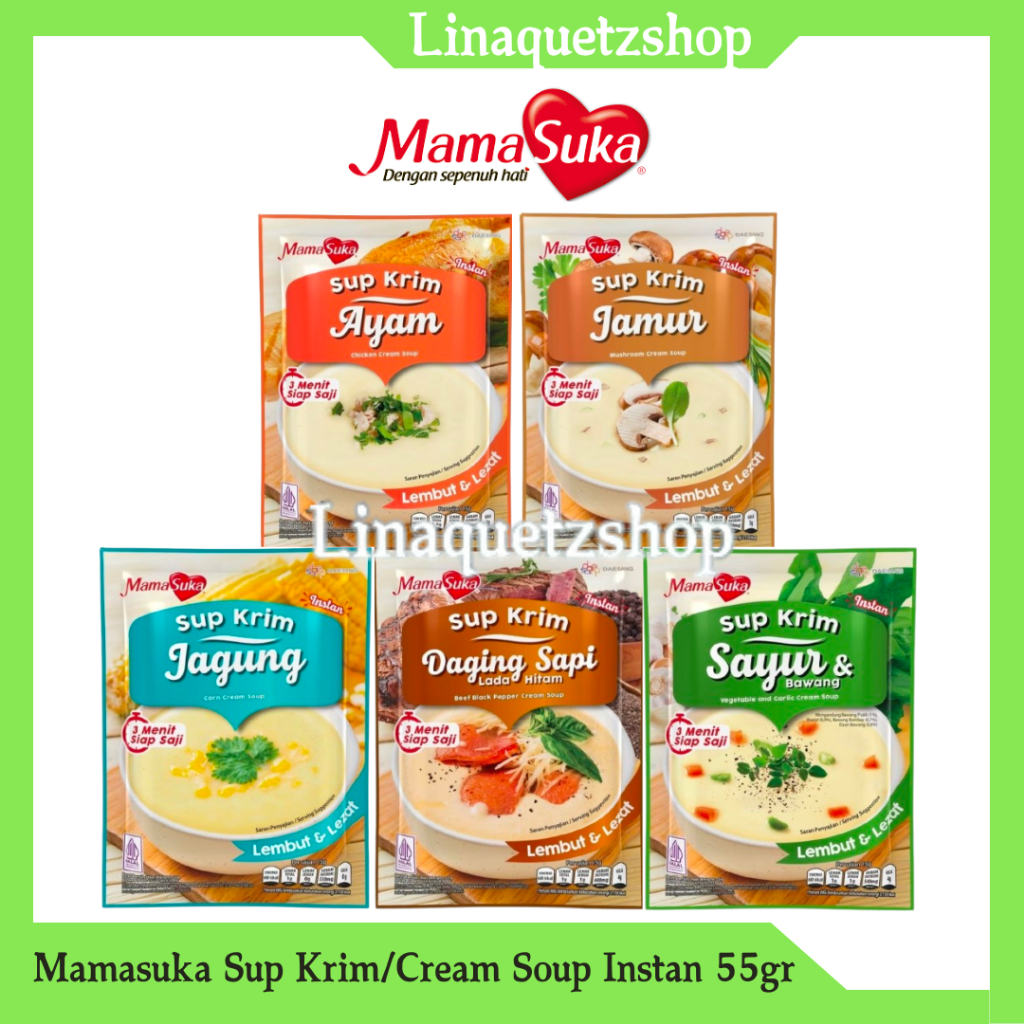 

MAMASUKA Sup Krim / Cream Soup Instan Lembut & Lezat 55gr