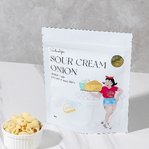 

Sour Cream Onion Cheese Bites 65g - healthy snack by Sodachips (no MSG)