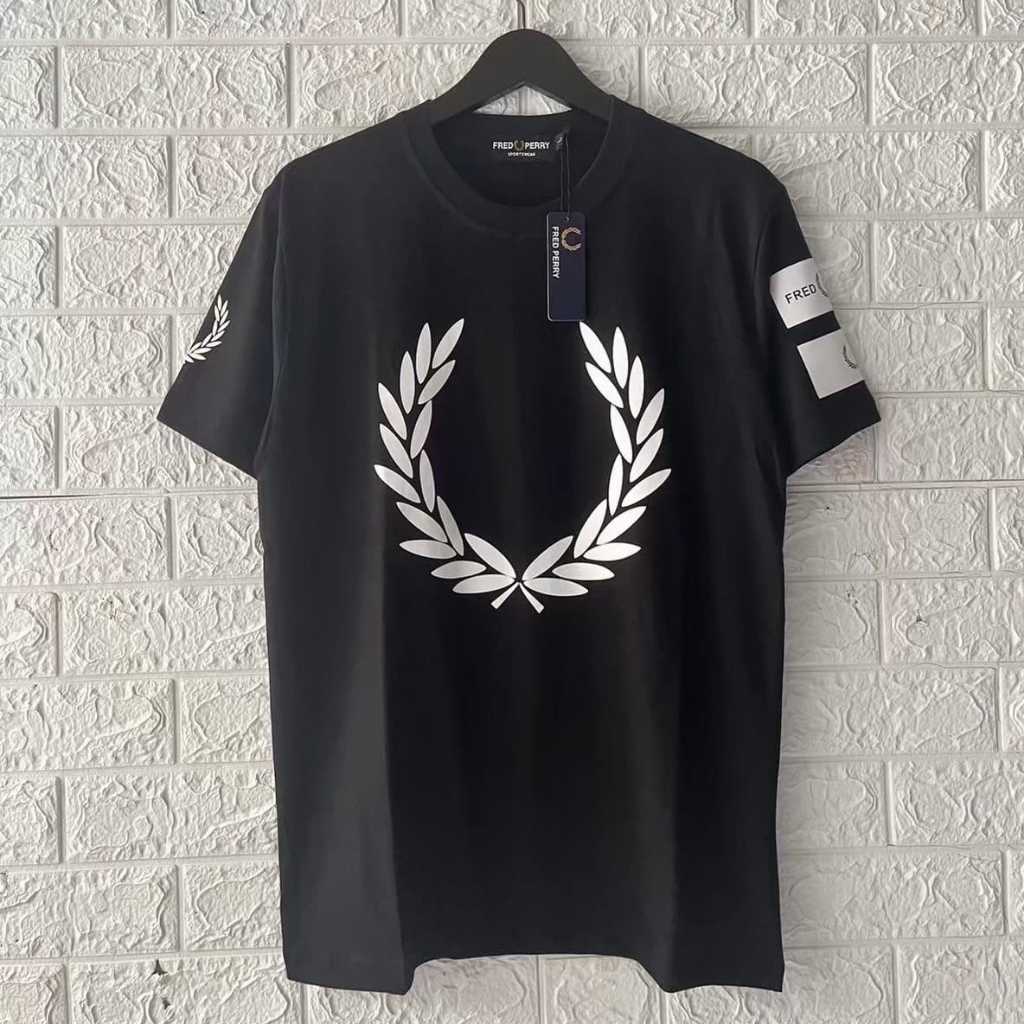 T-shirt Fred Perry Kaos Fred Perry Hitam