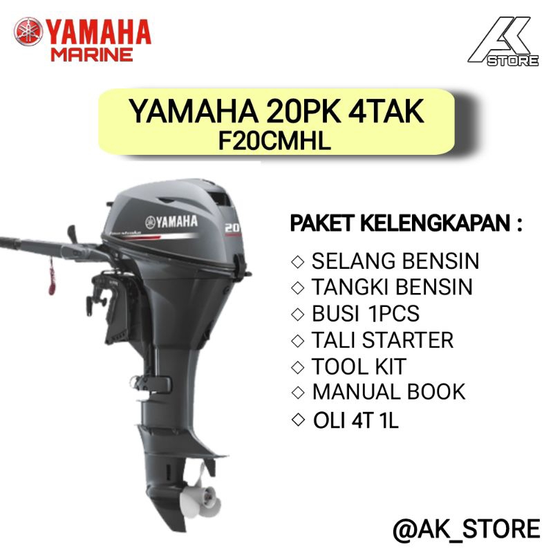 Mesin Tempel 20PK 4Tak | Outboard motor F20CMHL 4Tak