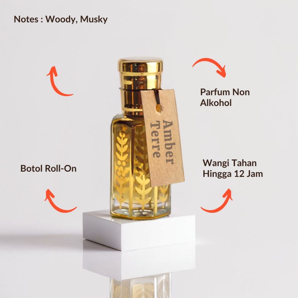 AMBER TERRE Parfum Arab Non Alkohol Untuk Pria