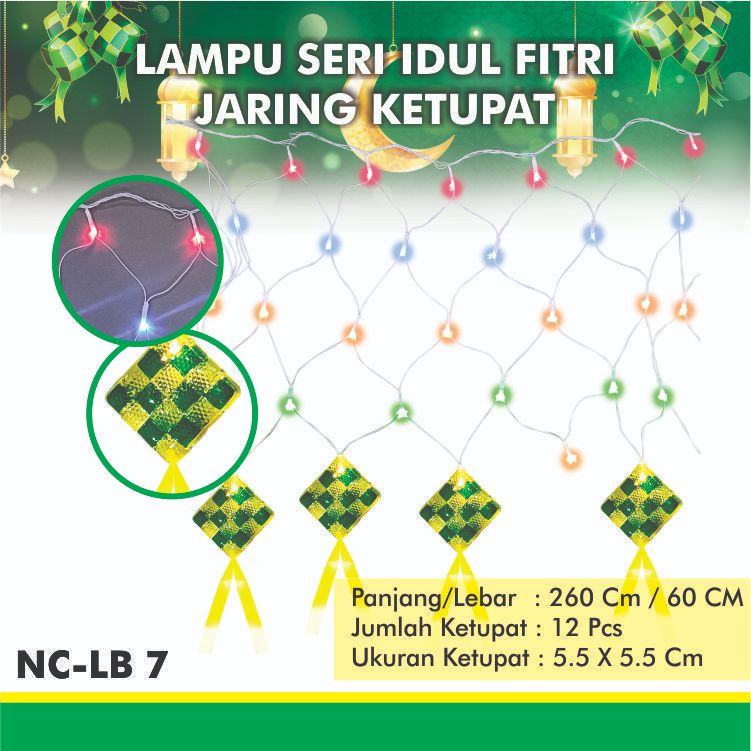 LAMPU JARING IDUL FITRI LED / LAMPU LEBARAN LED / LAMPU KETUPAT JARING BESAR / LAMPU HIAS LEBARAN / 