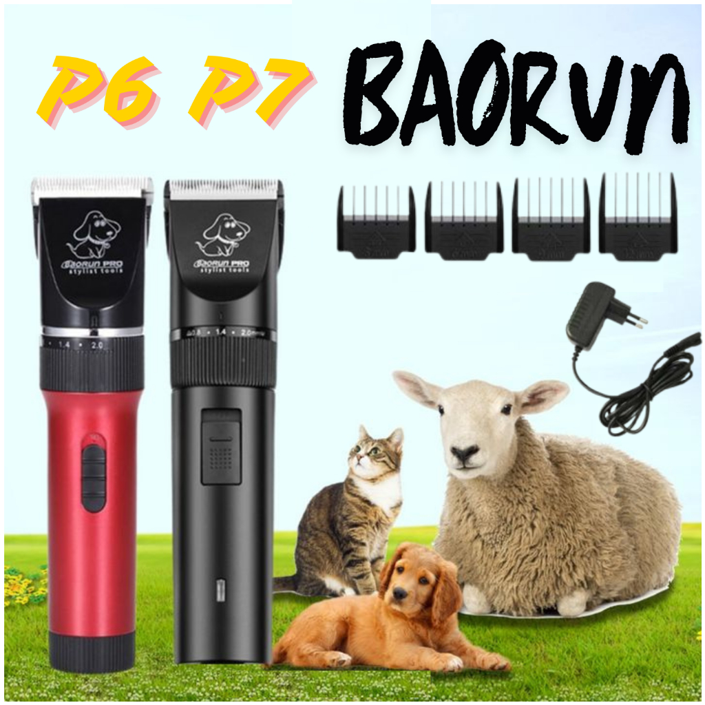 PROMO BAORUN P6 P7 Alat cukur domba garut elektrik di cas / Mesin cukur hewan Kambing Anjing Kucing