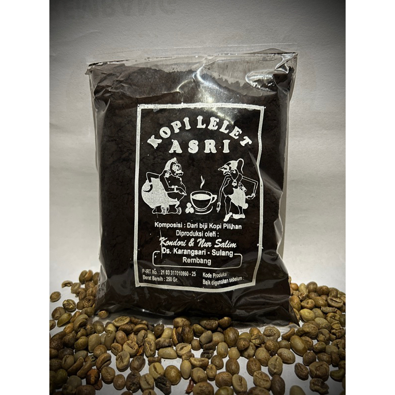 

Kopi 250grm lelet ASRI || Kopi lelet bubuk hitam khas Rembang - Lasem