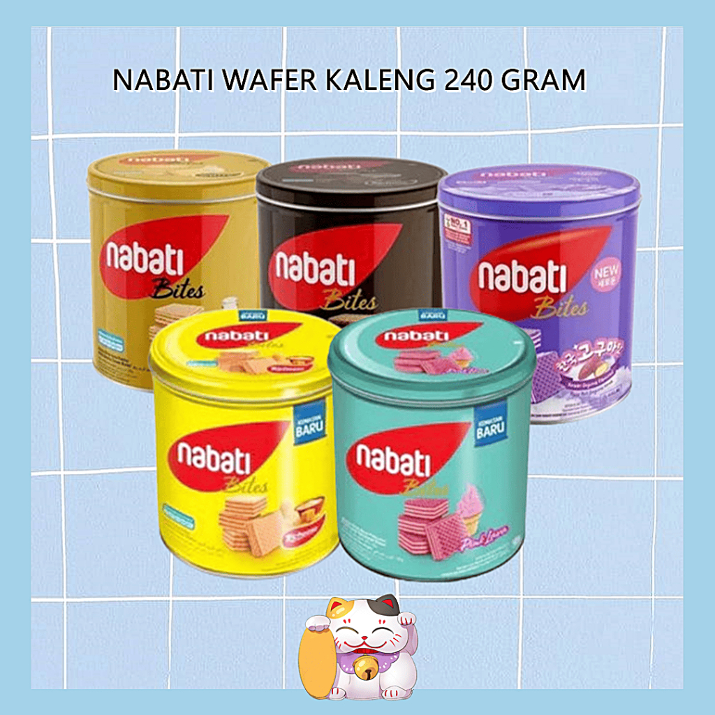 

Nabati Wafer Kaleng 240gr / Nabati Kaleng Keju Coklat Biskuit