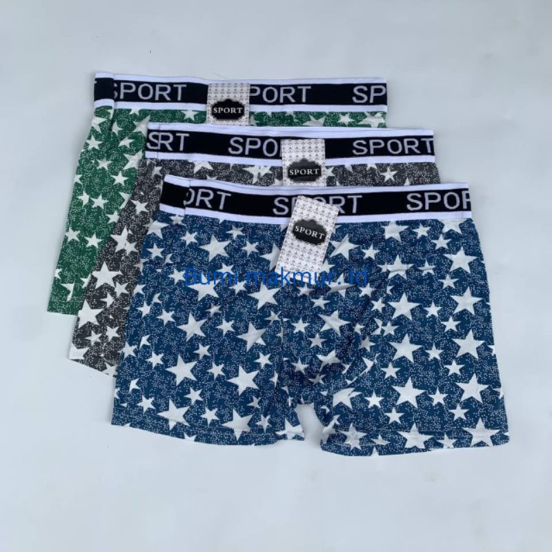 Boxer Pria Dewasa ISI 3 PCS Boxer Cowok Distro Motif-Celana Dalam Pria-Celana dalam Pria Terbaru