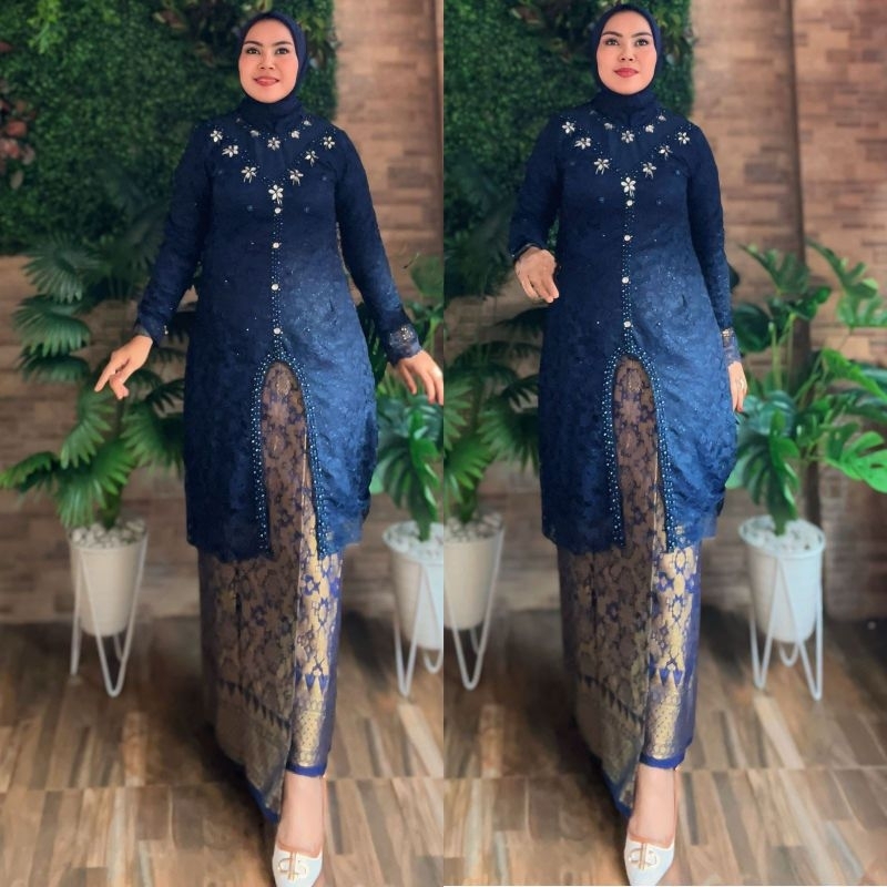 SETELAN BROKAT MUTIARA ROK SONGKET | BAJU WISUDA | SERAGAMAN