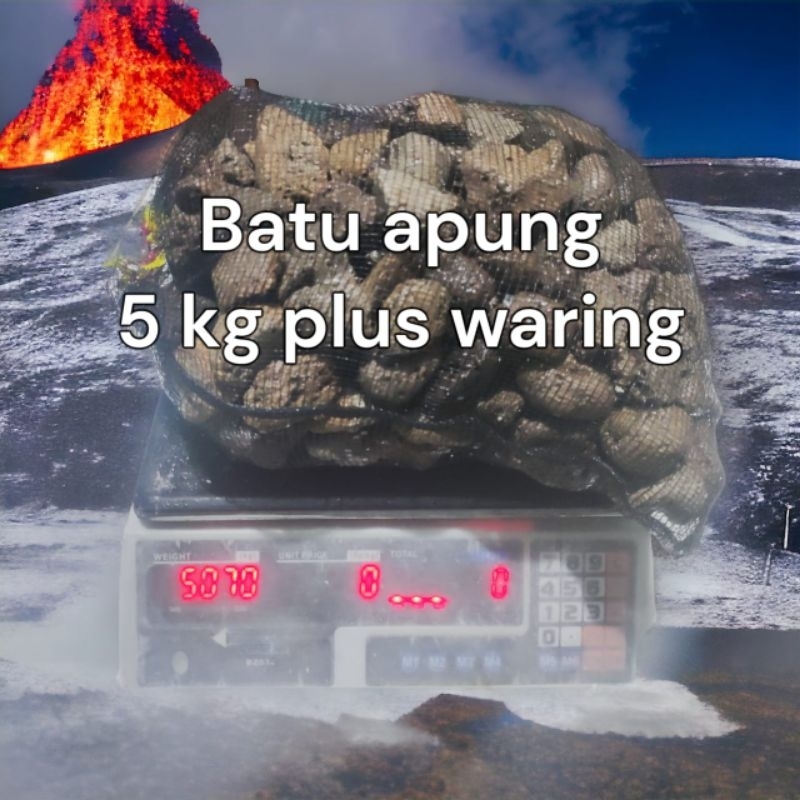 Batu apung plus waring 5 kg / batu apung 5kg / batu apung / media filter / media filter koi / filter