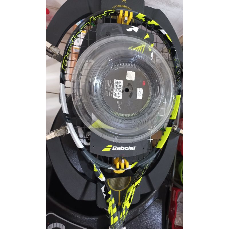 Senar raket Tenis Solinco confidential + pasang 4 simpul mesin digital