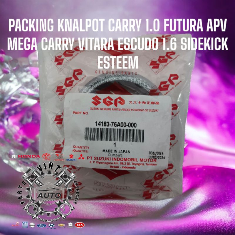 PACKING KNALPOT CARRY 1.0 FUTURA APV MEGA CARRY VITARA ESCUDO 1.6 SIDEKICK ESTEEM