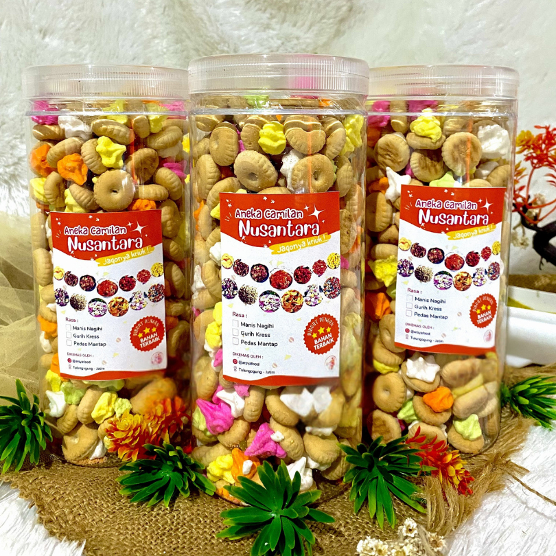 

Snack Gemrose Jadul | Snack Rose Meringue | Kue Kancing Toples | Kue Warna-warni Biskuit Gula