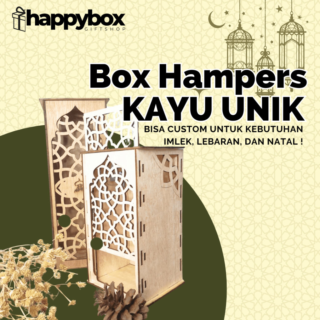 

Happybox Box Hamper Kayu Unik Bisa Custom untuk Kebutuhan Imlek dan Natal