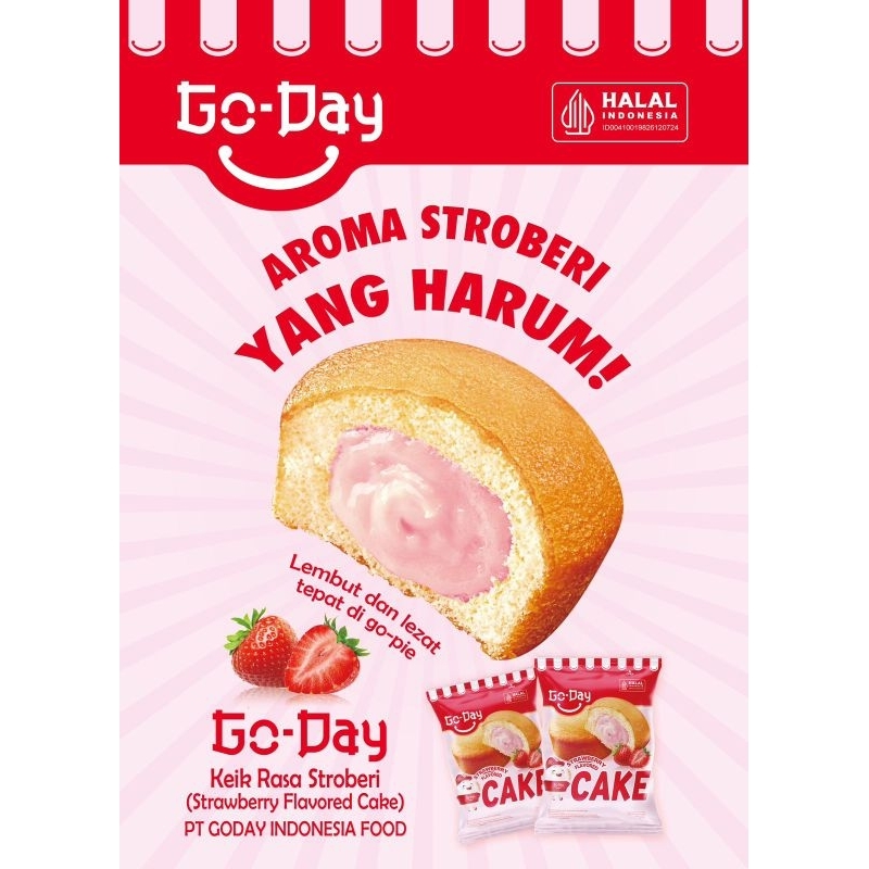 

Go Pie Strawbery 20g / Kue Bolu Rasa Strawbery