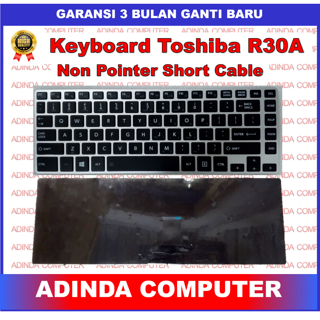 Keyboard Toshiba Portege R30-A R30-A-14k R30-AK01B Grey frame