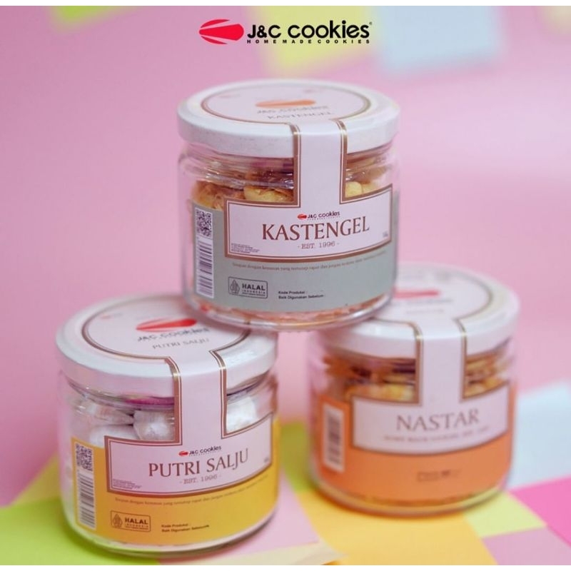 

JnC Cookies toples kaca Varian Asin, Manis, Coklat