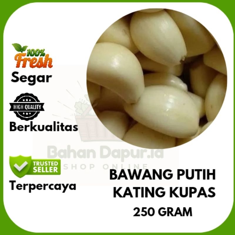 

BAWANG PUTIH KATING KUPAS | 250 GRAM | Bahan Dapur .id