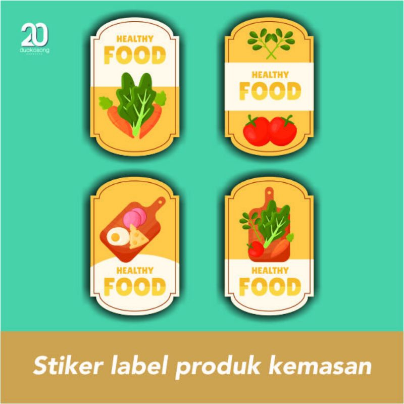 

stiker label produk kemasan custom. label makanan