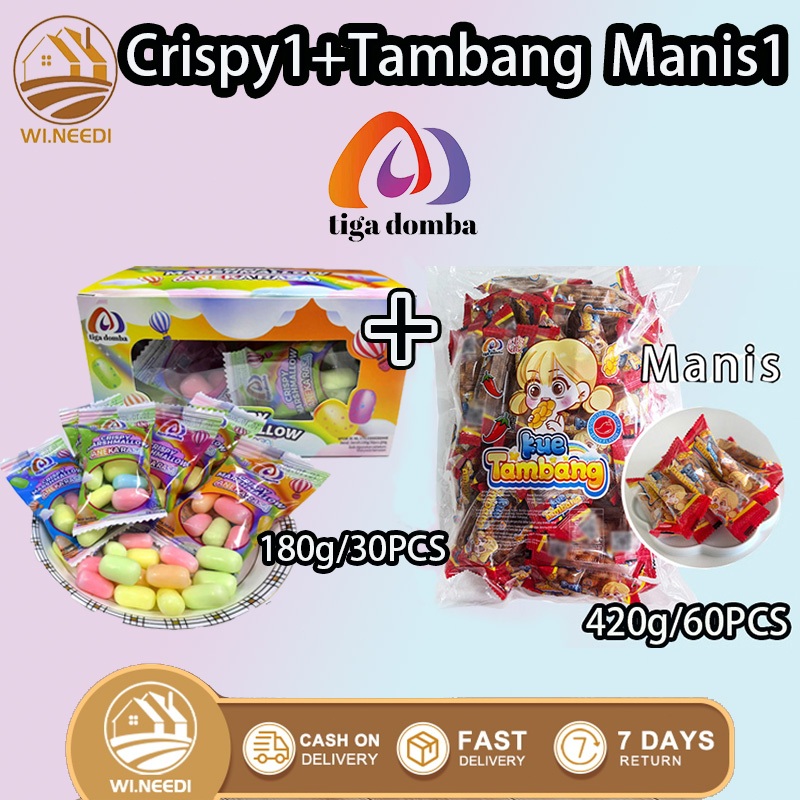 

30pcs Beberapa kotak rasa campuran marshmallow/Makanan Ringan 60 pcs kue Tambang Rasa Manis