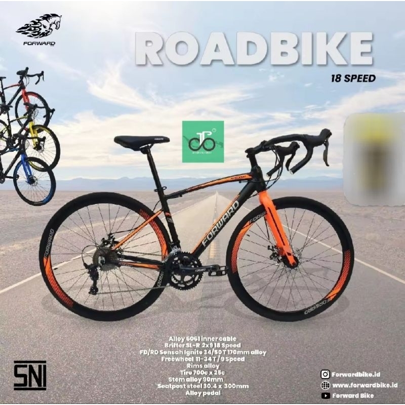 Sepeda Balap 700C Roadbike Forward 18speed Alloy