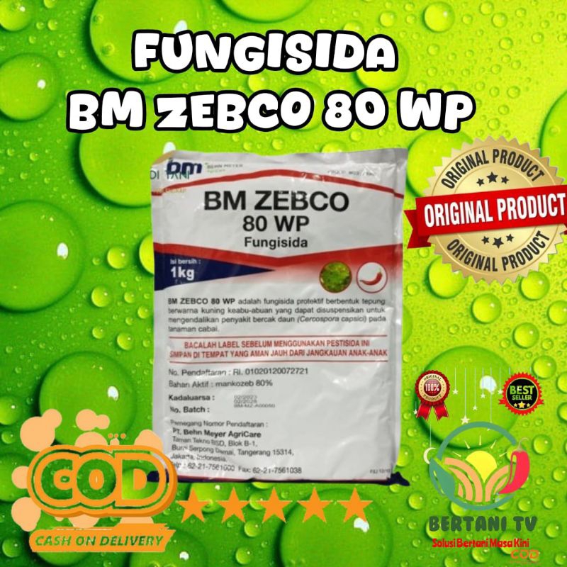 Fungisida Bm Zebco 80wp kmsn 1kg mengendalikan antraknosa dan layu fusarium