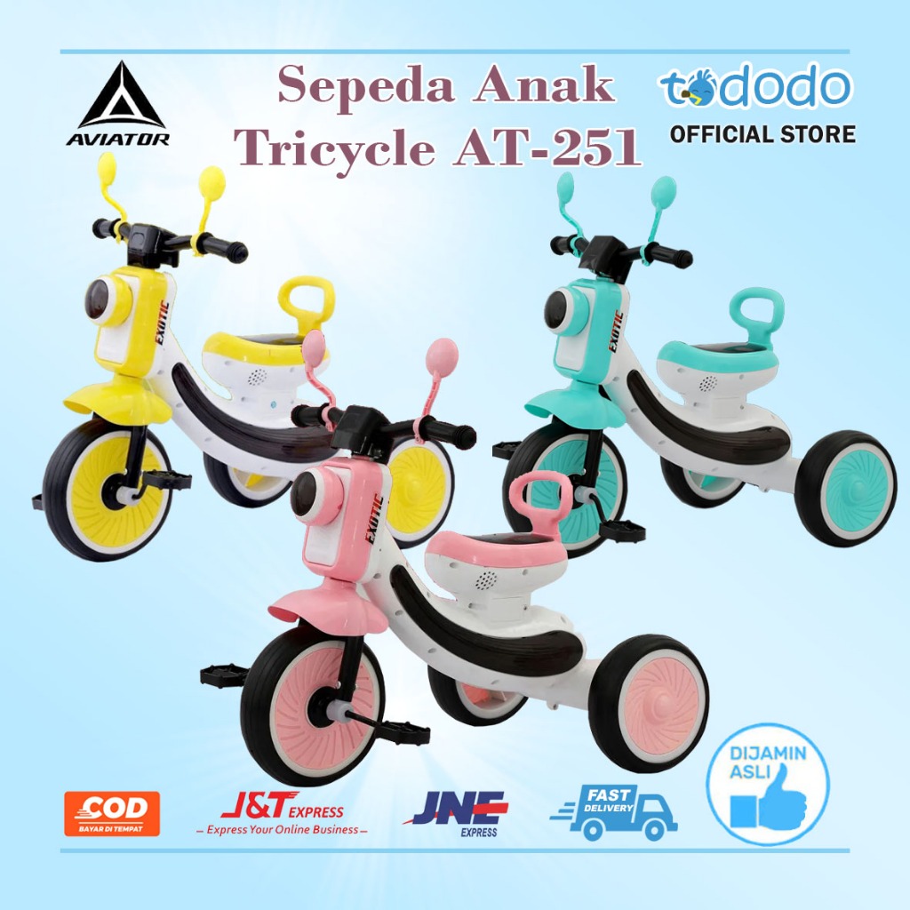 Aviator Sepeda Anak Roda Tiga Tricycle Folding AT-251