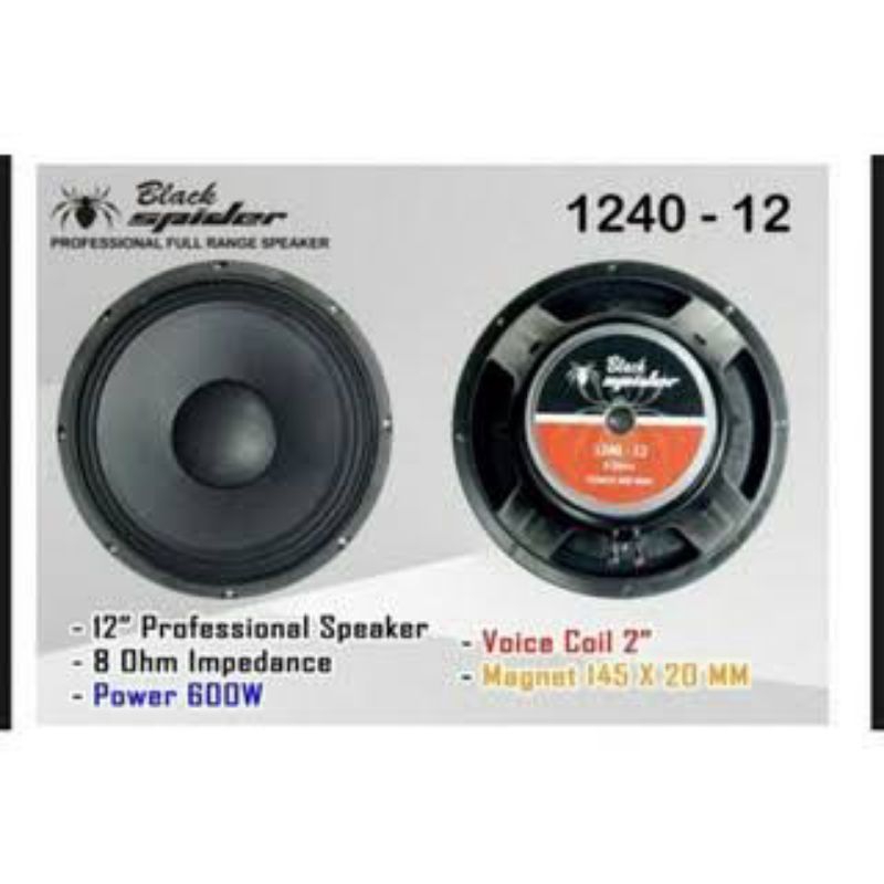 jual SPEAKER COMPONENT BLACK SPIDER 12 INCH 1240