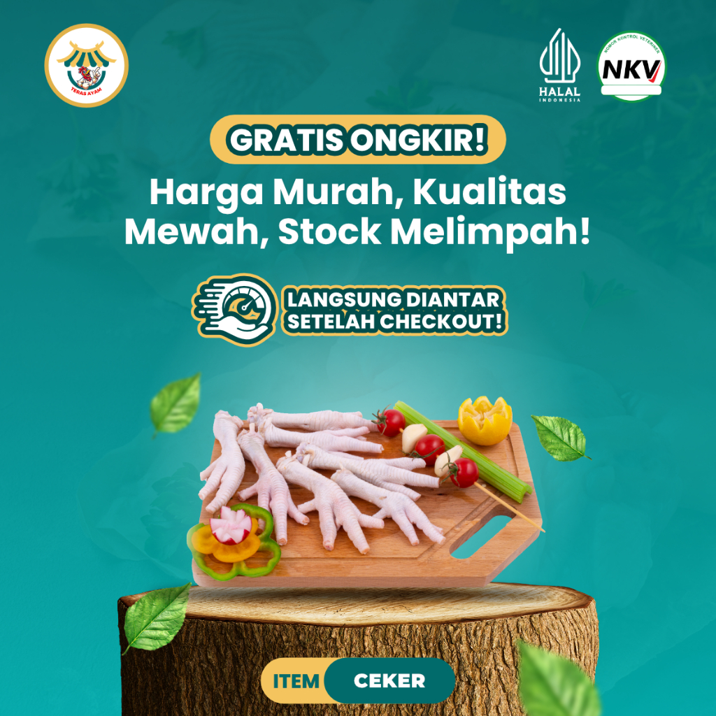 

Ceker Ayam 500gr & 1000gr | Halal, Sehat, & Premium